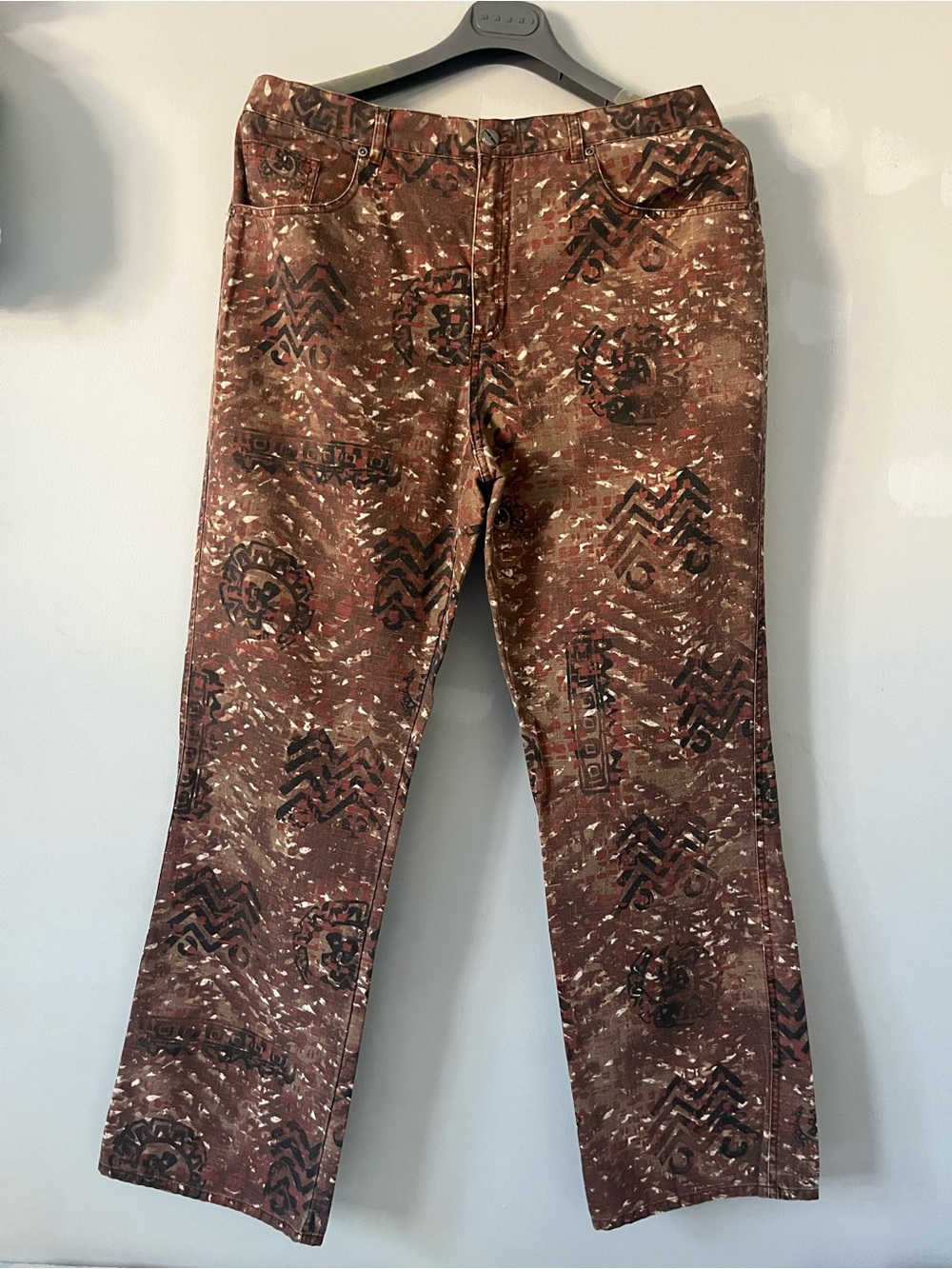 Chico's nautical Printed fall western rodeo ranch Flare wide leg Jeans